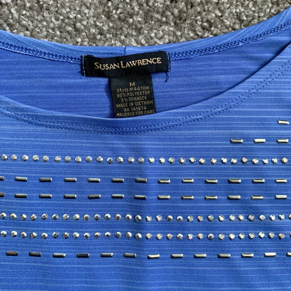 Periwinkle Rhinestone Top - Picture 2 of 3